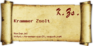 Krammer Zsolt névjegykártya